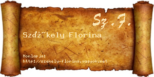 Székely Florina névjegykártya