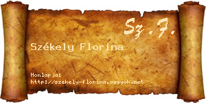 Székely Florina névjegykártya
